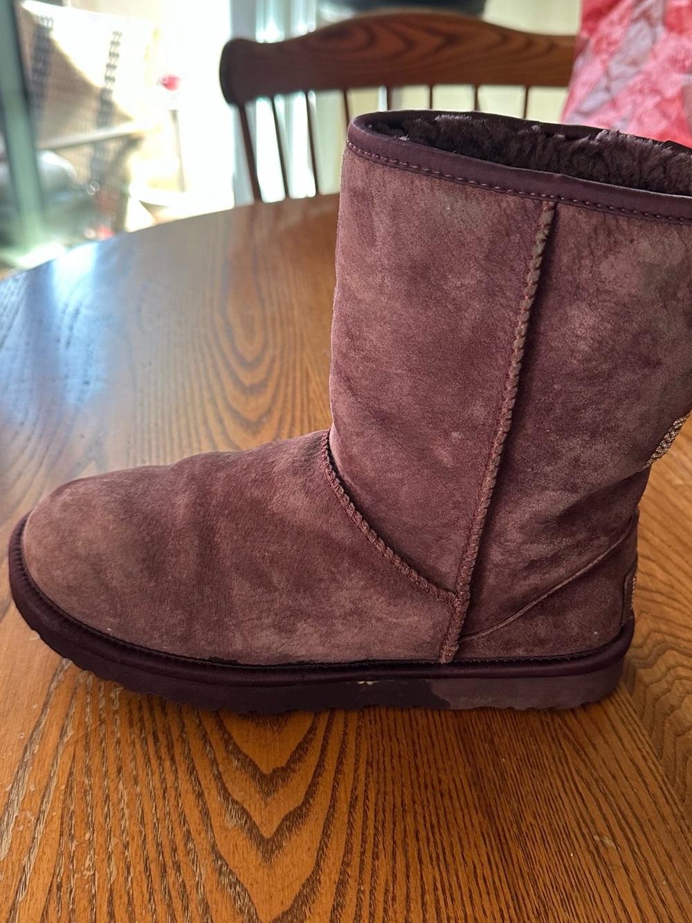 UGG Classic Short Suede Boot in Plum